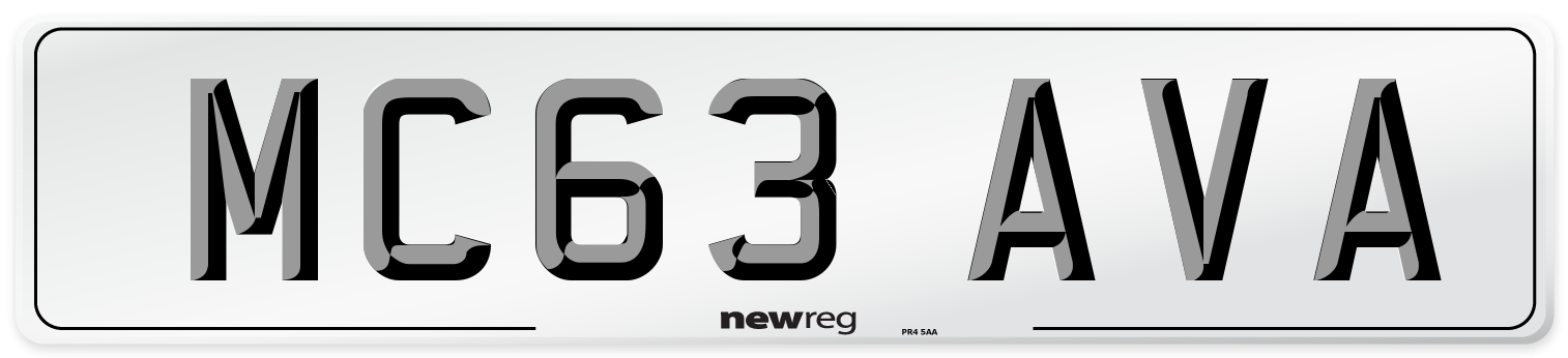 MC63 AVA Number Plate from New Reg